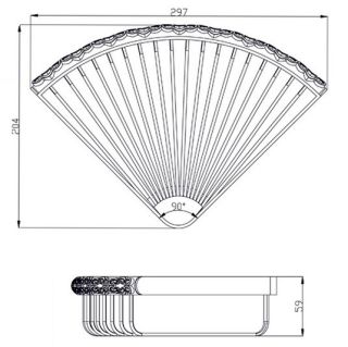 Полка  угловая Zorg Antic AZR U-2 SL серебро
